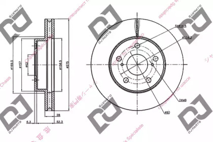 Тормозной диск DJ PARTS BD1958